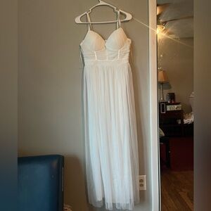 Iris Elegant Cream Maxi Dress